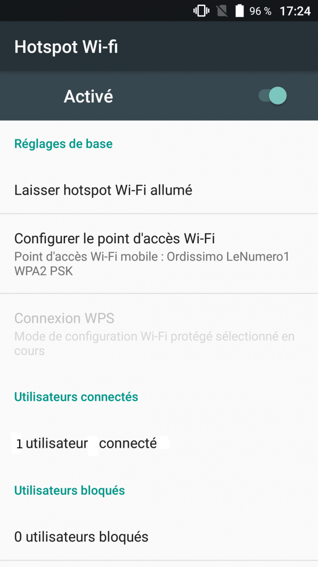 smartphone connecté en wifi