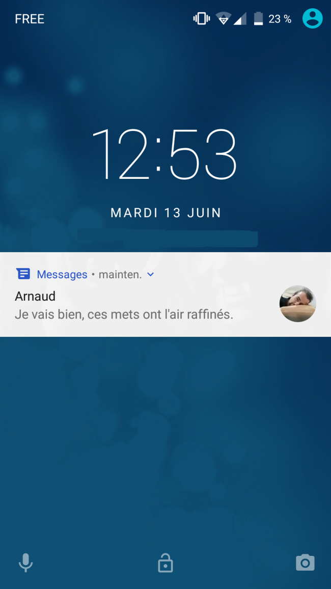 recevoir un sms