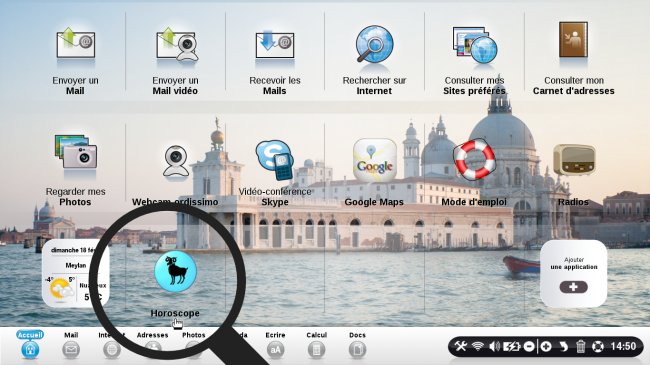 ouvrir l'application horoscope