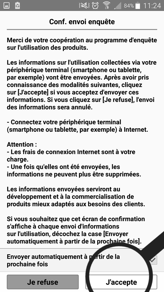 démarrer l'application canon