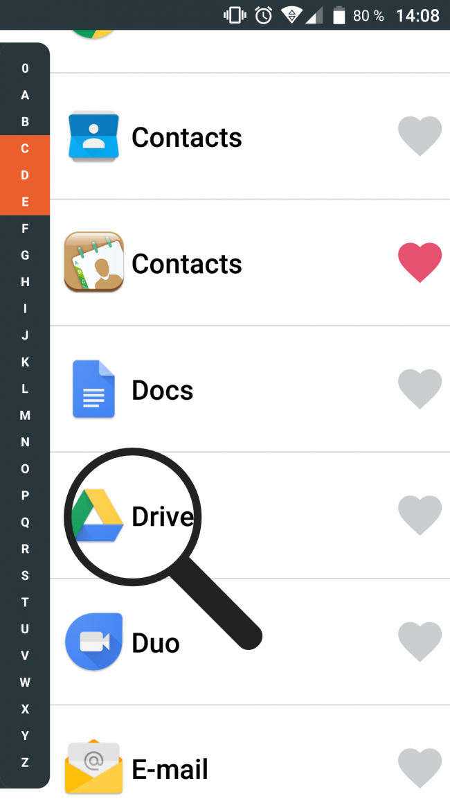 ouvrir l'application drive