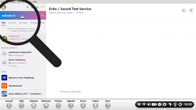 rechercher un contact sur skype