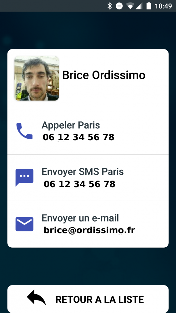 contacts favoris sur le téléphone