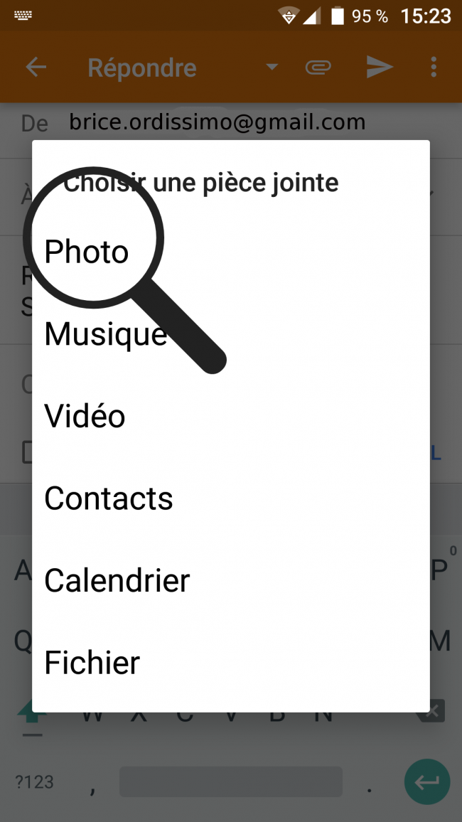 cliquer sur joindre un fichier