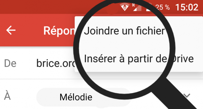 cliquer sur joindre un fichier