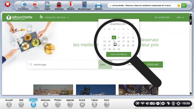choisir la date du restaurant