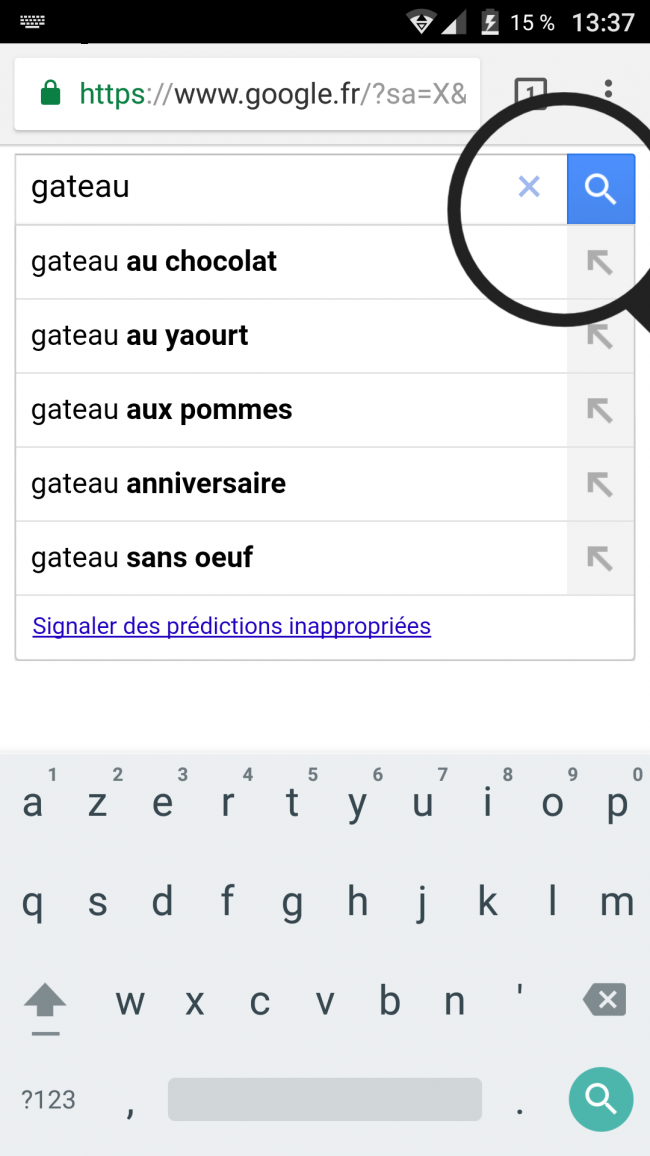 renseigner sa recherche google