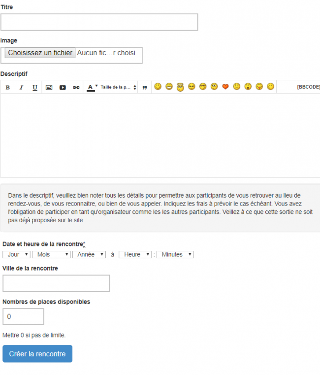 créer sa rencontre