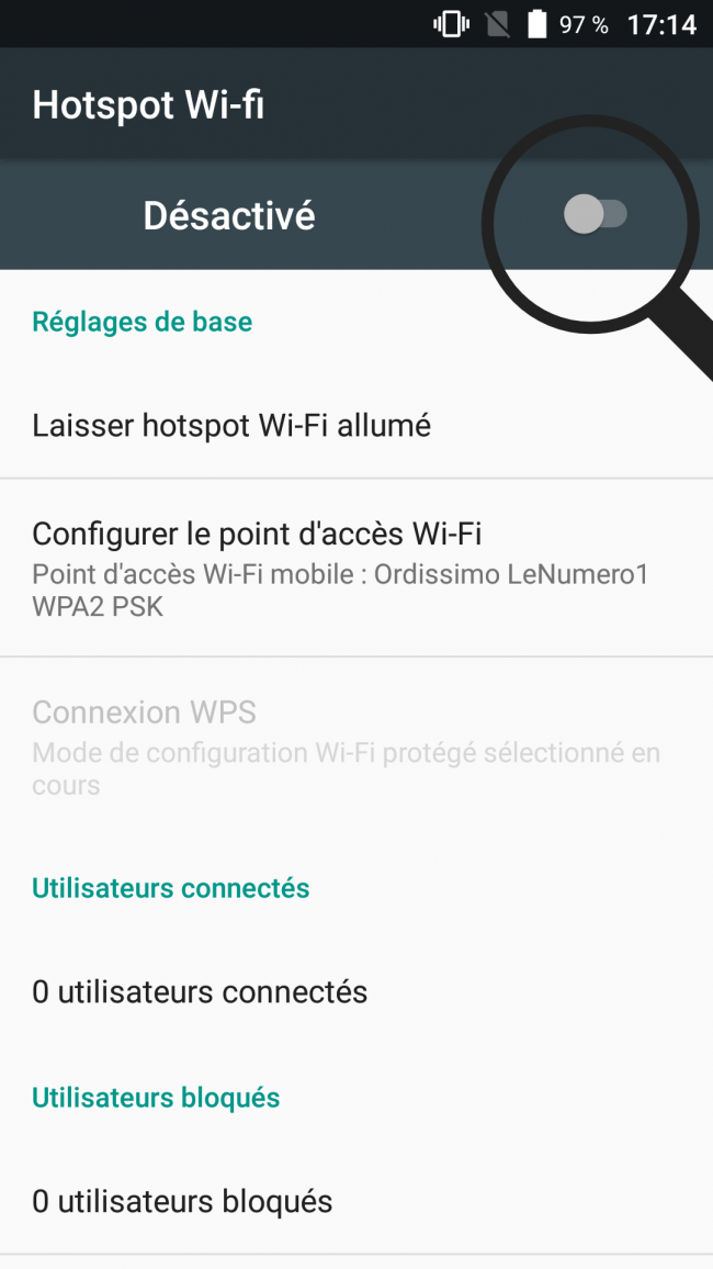 activer le hotspot