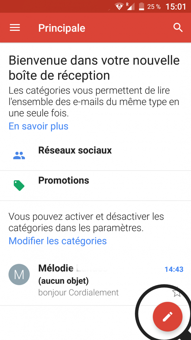 rédiger un nouveau mail