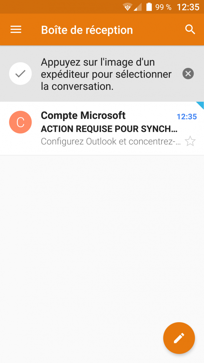 accéder à la messagerie