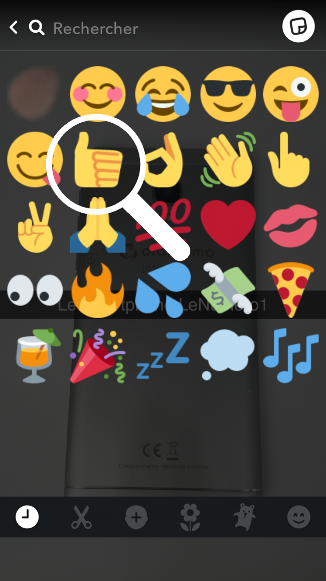 la liste d'emoticone