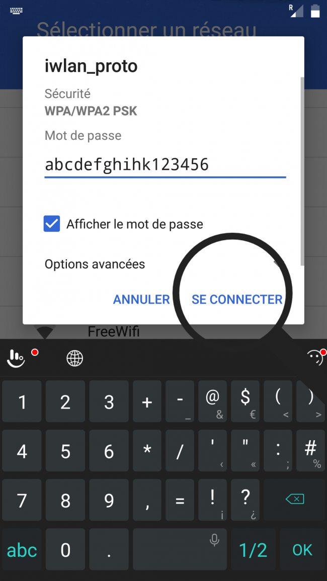 se connecter au réseau