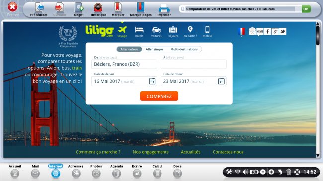 accueil du site liligo