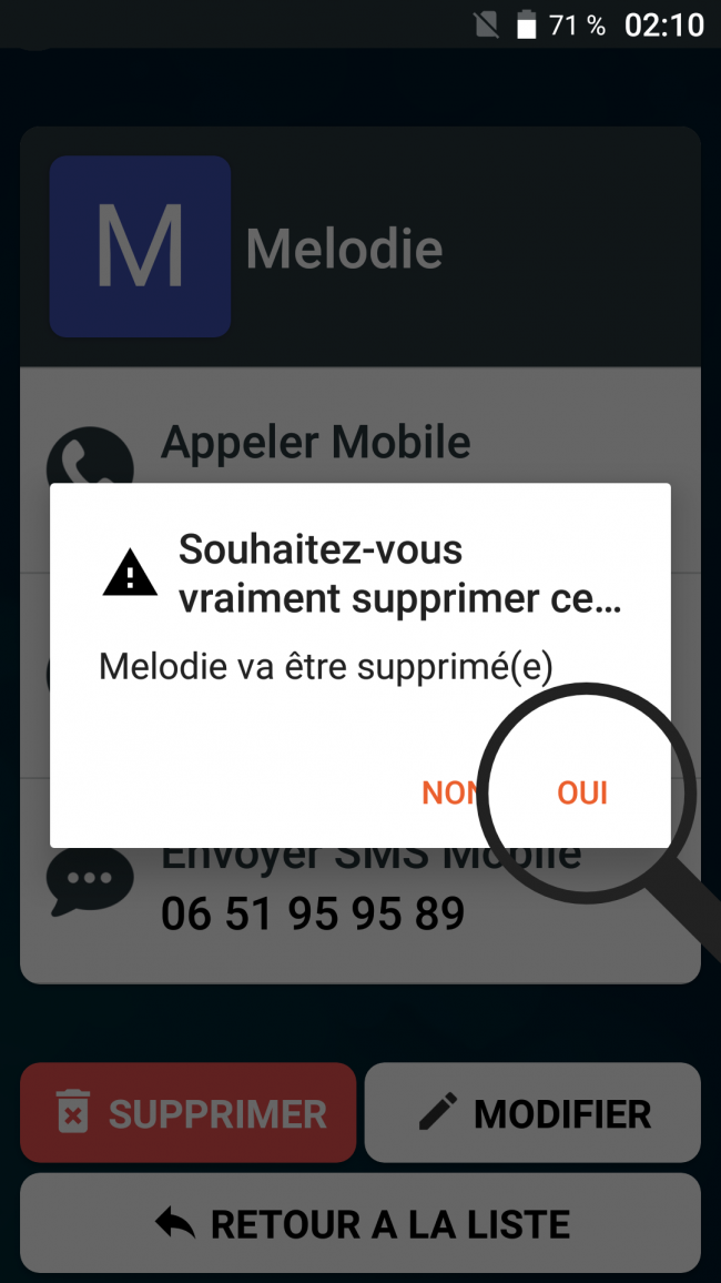 confirmer la suppression