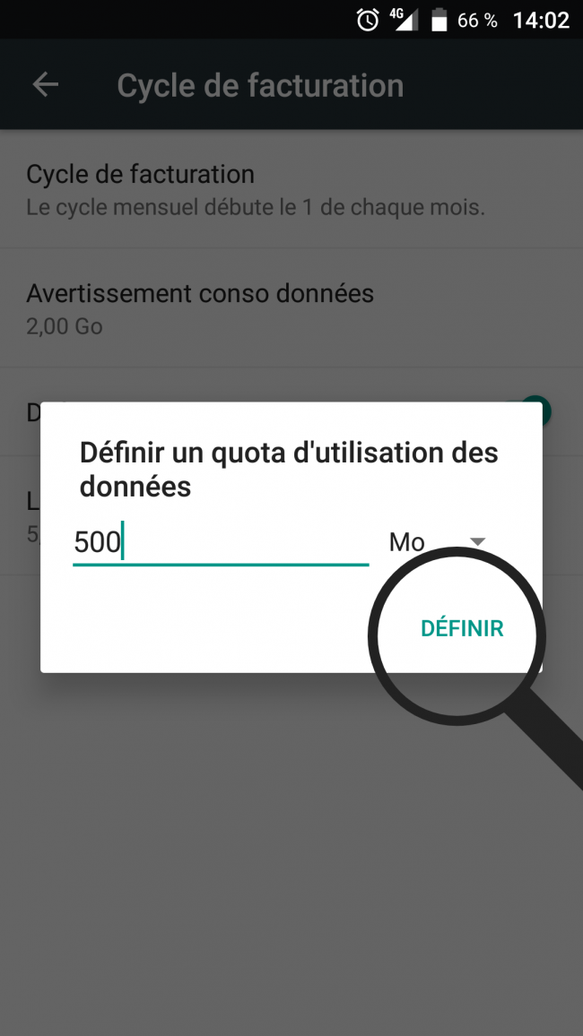 définir la valeur