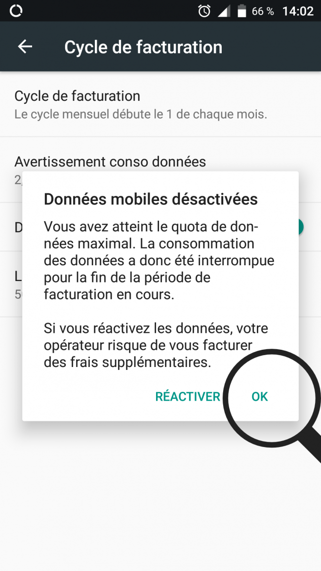 avoir son forfait bloqué