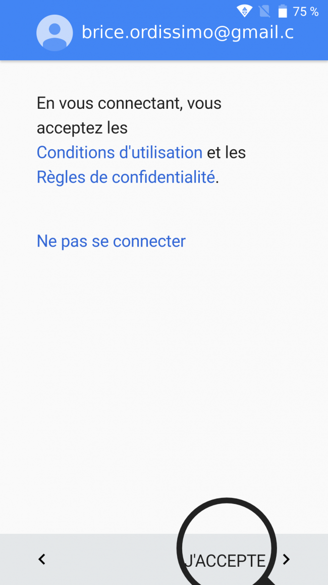 connecter par gmail