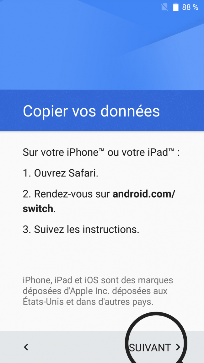 configurer un iphone