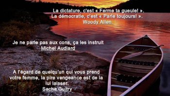 Notre ordissinaute Doris frappe encore très fort avec un diaporama plein de légèreté, d'humour et parfois de vérité sur des citations et phrases judicieusement choisies. Un agréable moment à passer pour prendre une bonne dose d'humour.