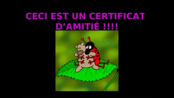 C'est dans les épreuves  et dans la, durée que se délivre le certificat d'amitié......